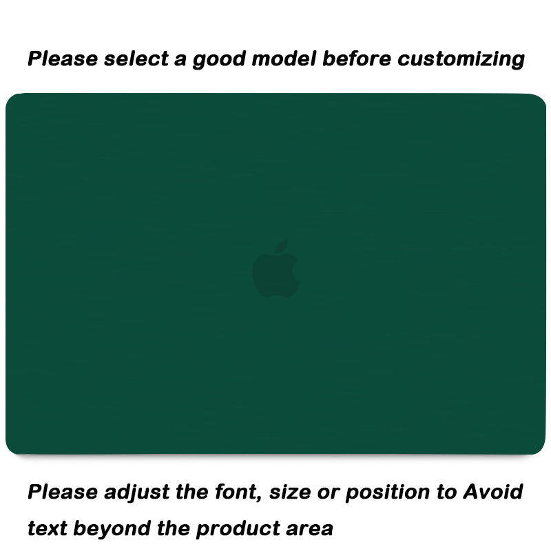 Frosted Dark Green | Macbook case customizable