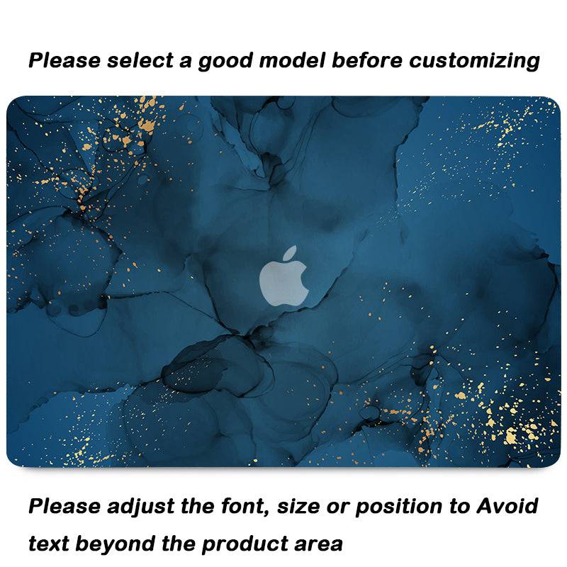 Deep blue sea marble | Macbook case customizable