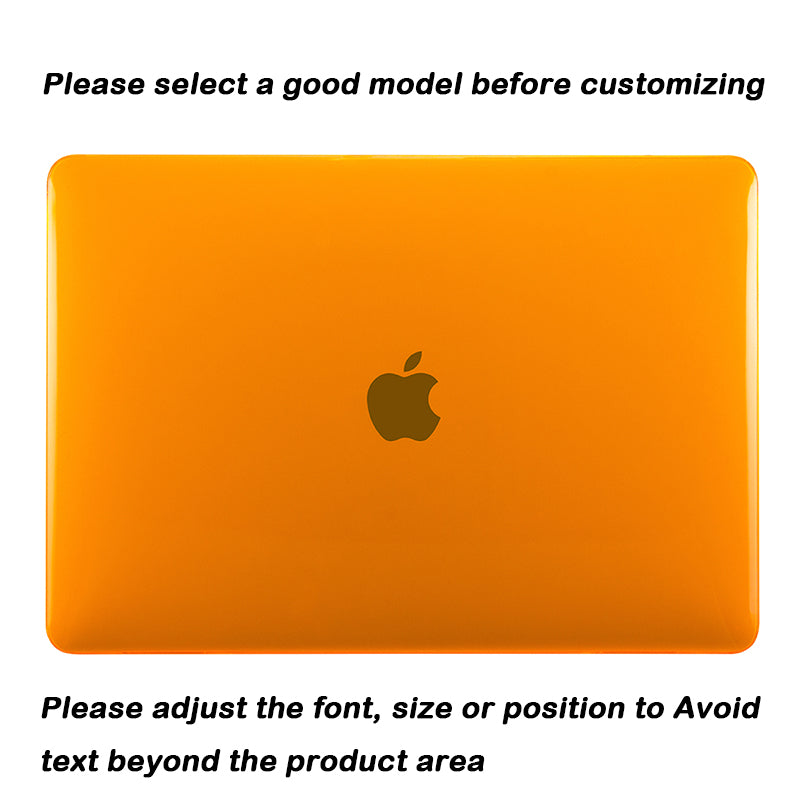 Transparent orange | Macbook case customizable