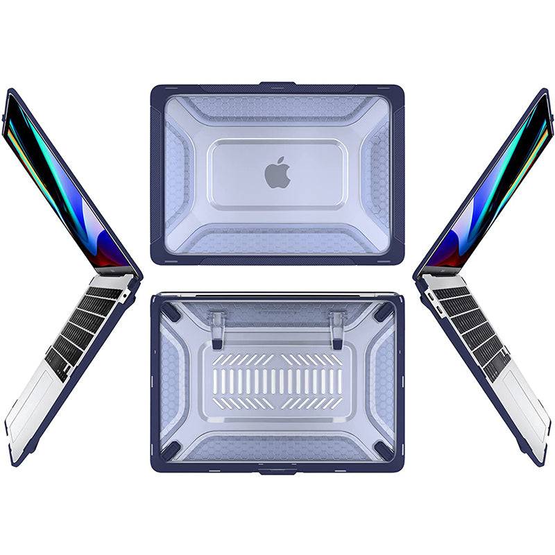 Macbook Case Heavy Duty Honeycomb Hard Shell - Blue