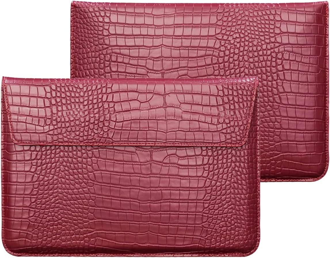 Bags, New Faux Red Crocodile Leather Laptop Sleeve Case