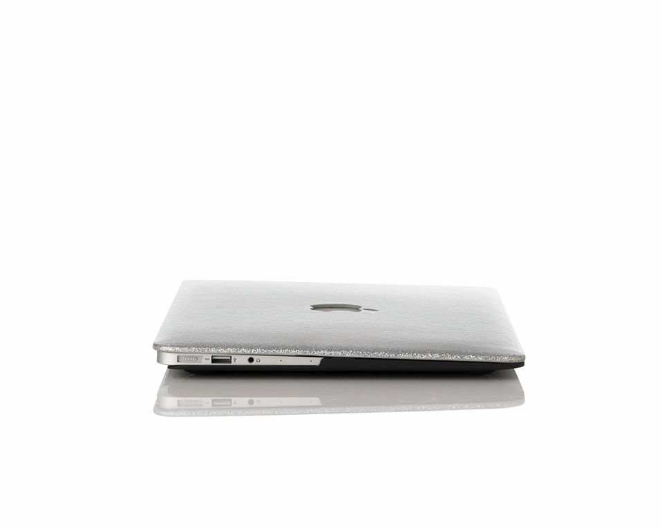 Glitter Light Grey Silver | Macbook case