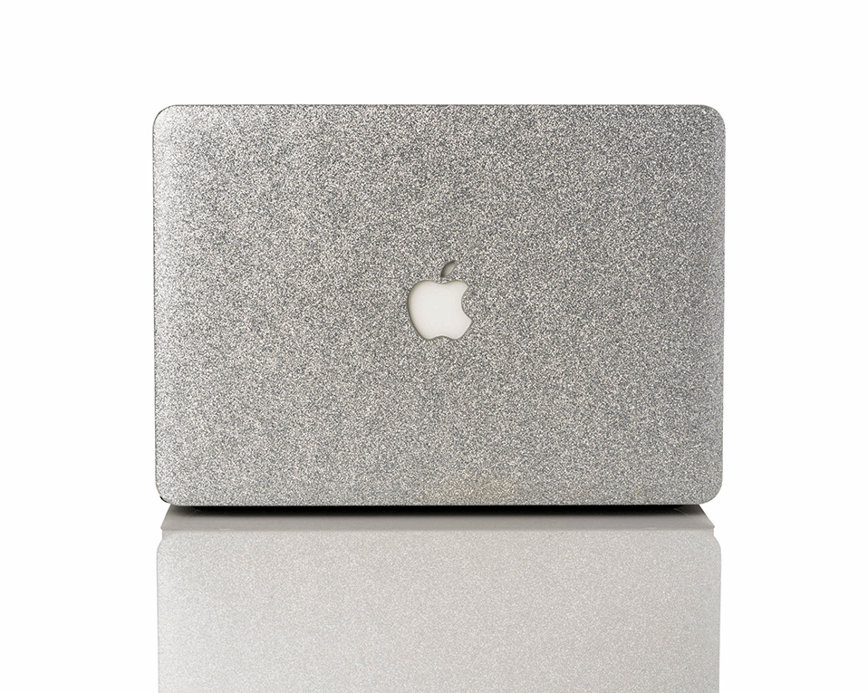Glitter Light Grey Silver | Macbook case