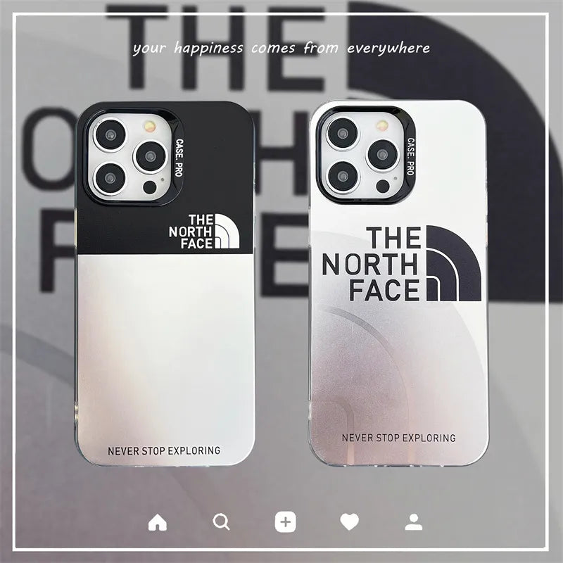 The North Face Electroplated Silver iphone Case