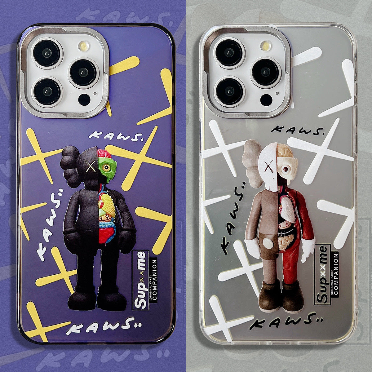 KAWS Electroplating Laser iphone Case