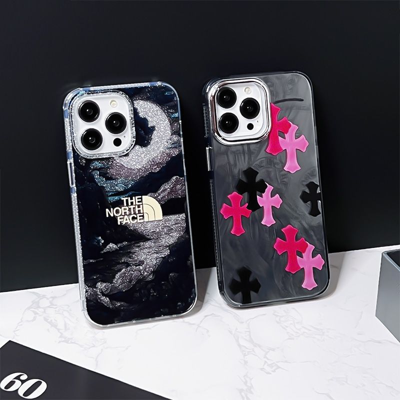 Chrome Hearts × The North Face  iphone Case Liquid Silver