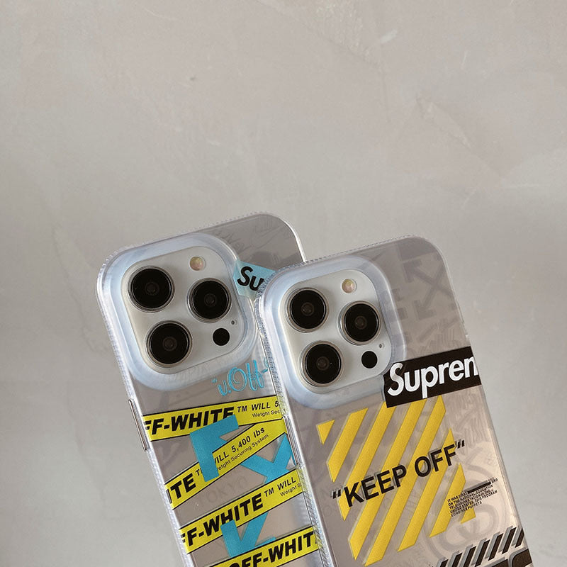 Off-White × Supreme iphone Case Trendy Tags