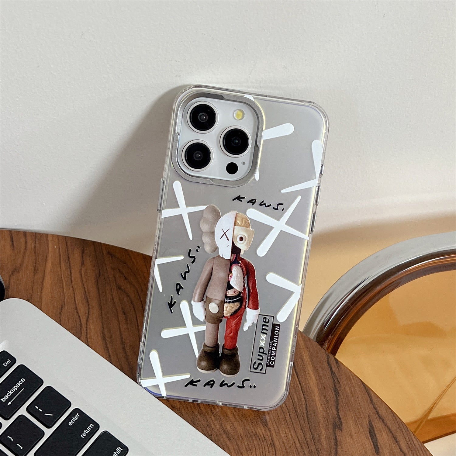 KAWS Electroplating Laser iphone Case