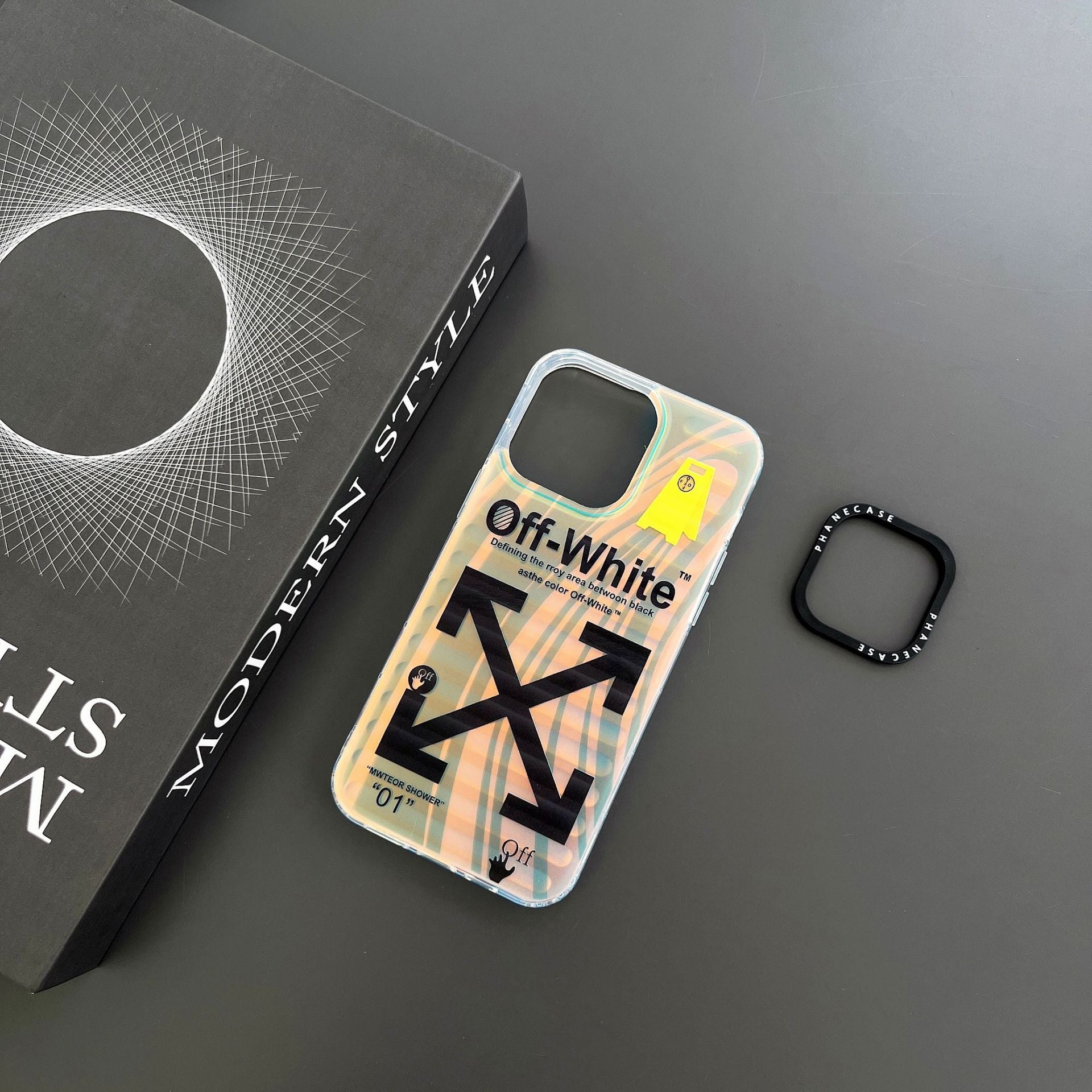 Off-White Holographic Wave Laser iPhone Case