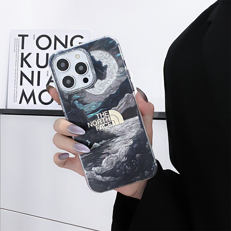 Chrome Hearts × The North Face  iphone Case Liquid Silver