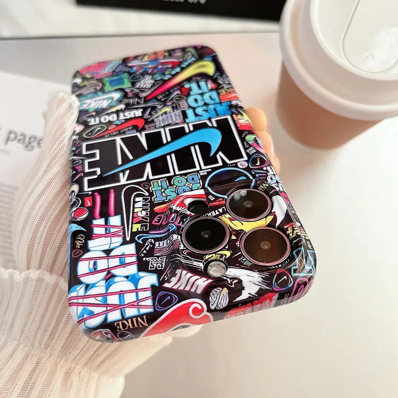 NIKE Trendy Graffiti iphone Case