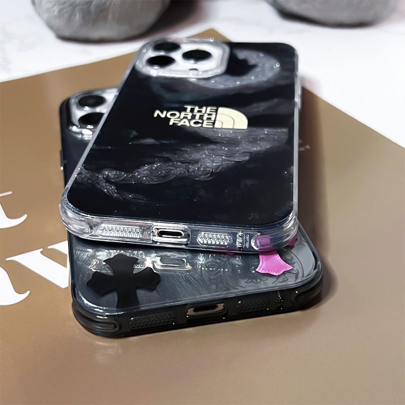 Chrome Hearts × The North Face  iphone Case Liquid Silver