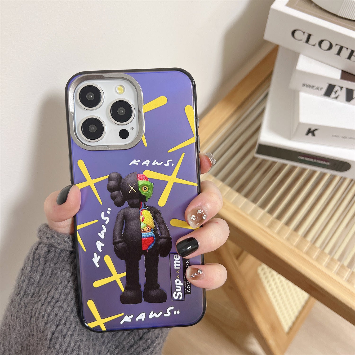 KAWS Electroplating Laser iphone Case