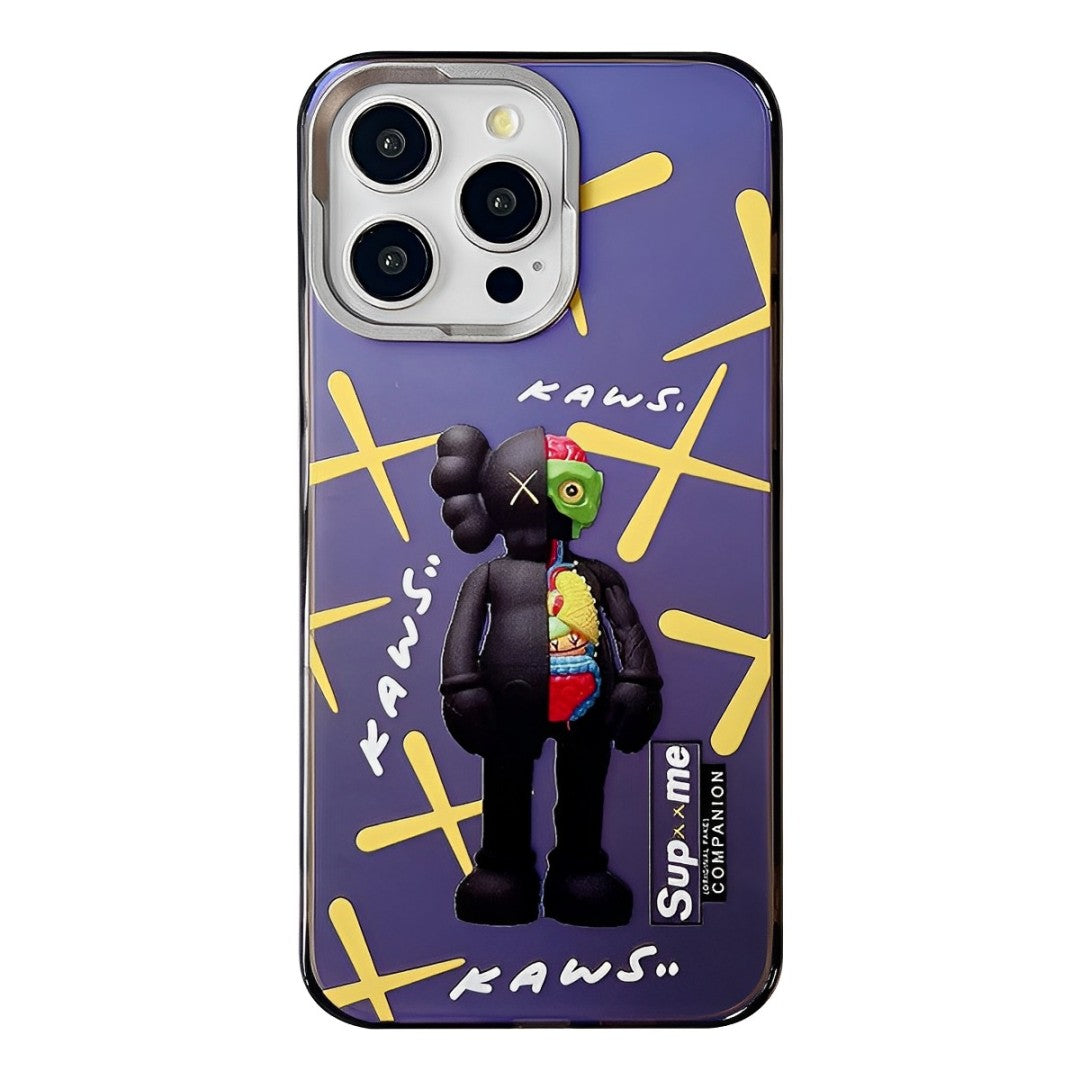 KAWS Electroplating Laser iphone Case