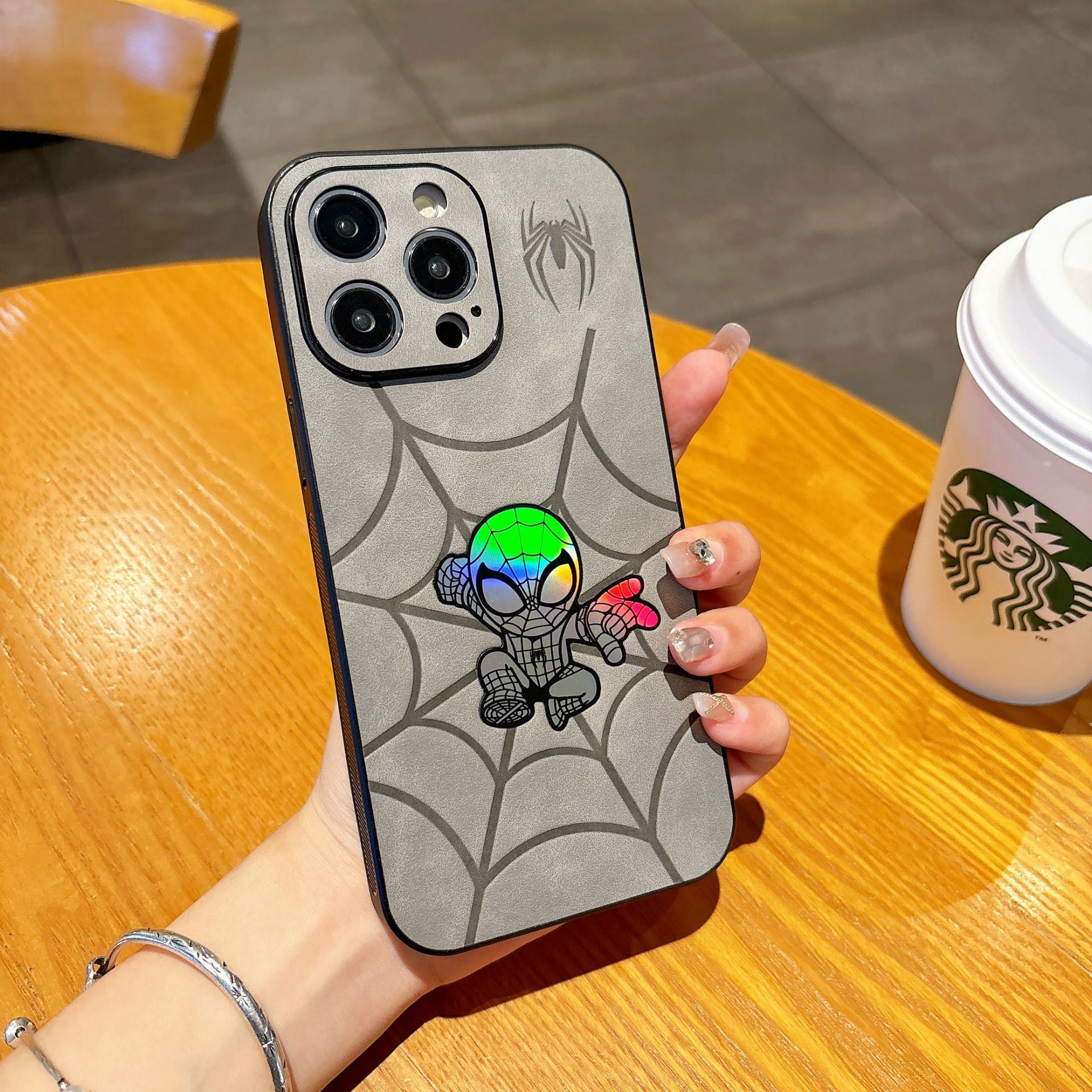 Spider-Man iPhone Case Laser Suede leather