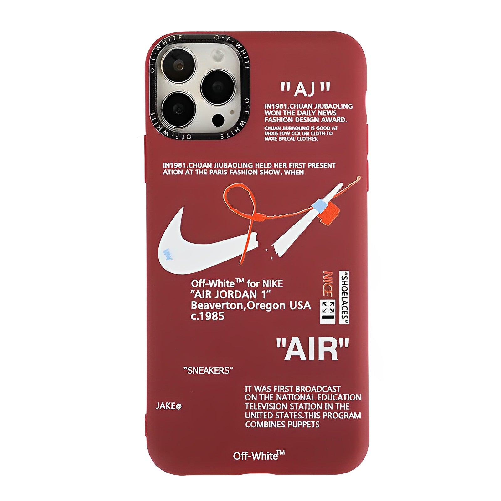 NIKE × Air Jordan 1× KAWS ×NASA Tags Fashion iPhone Case