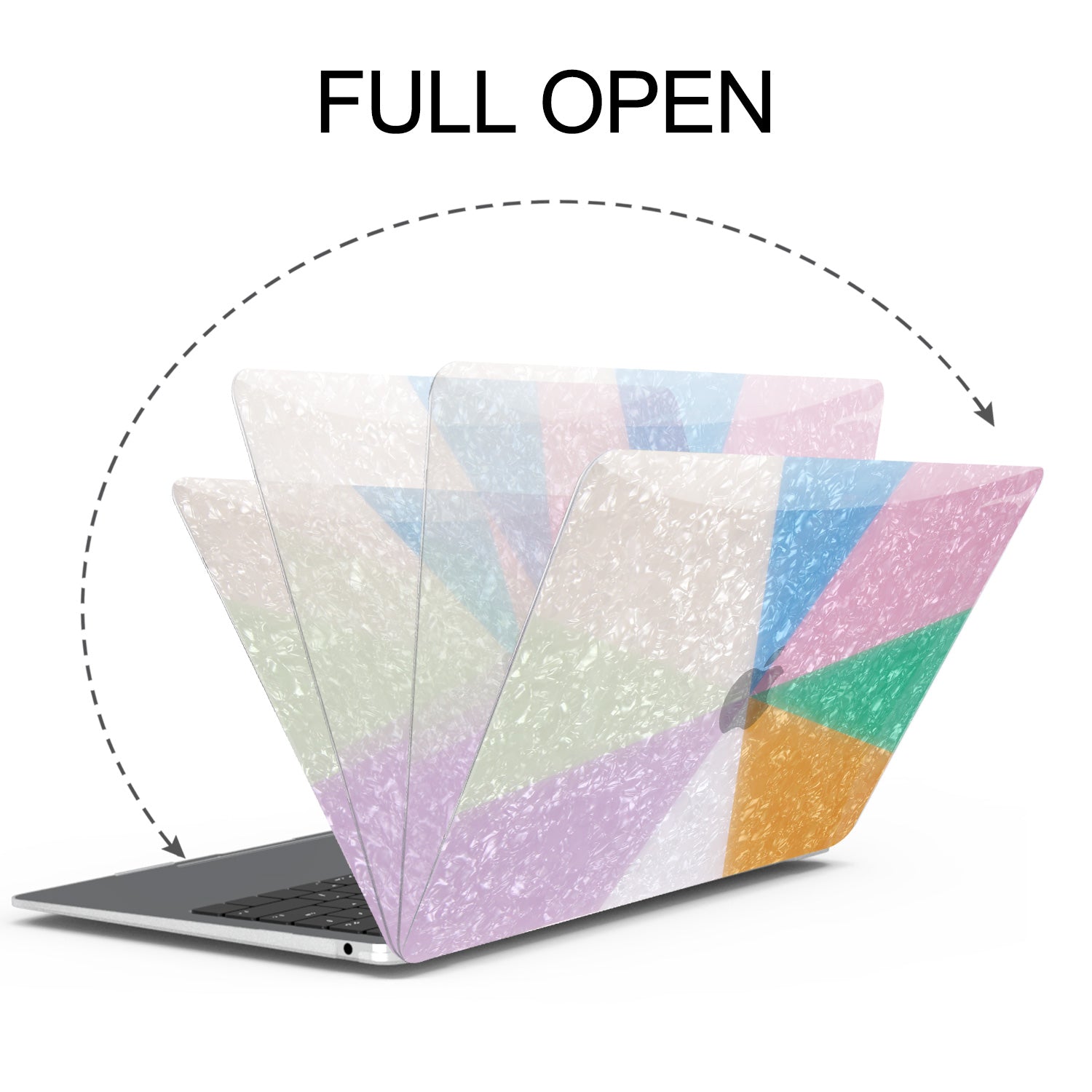 Colorful Glitter Pearl Shell Macbook Case