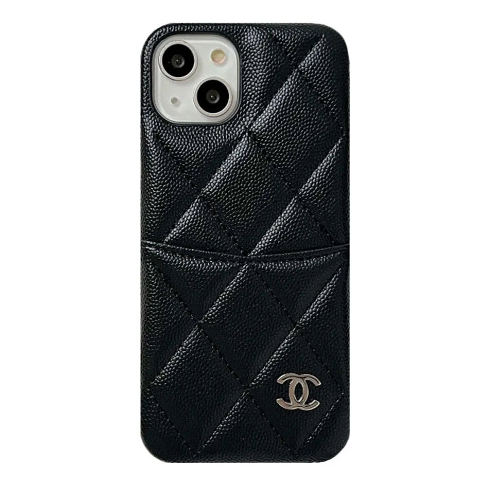 CC Leather luxury iPhone Wallet Case