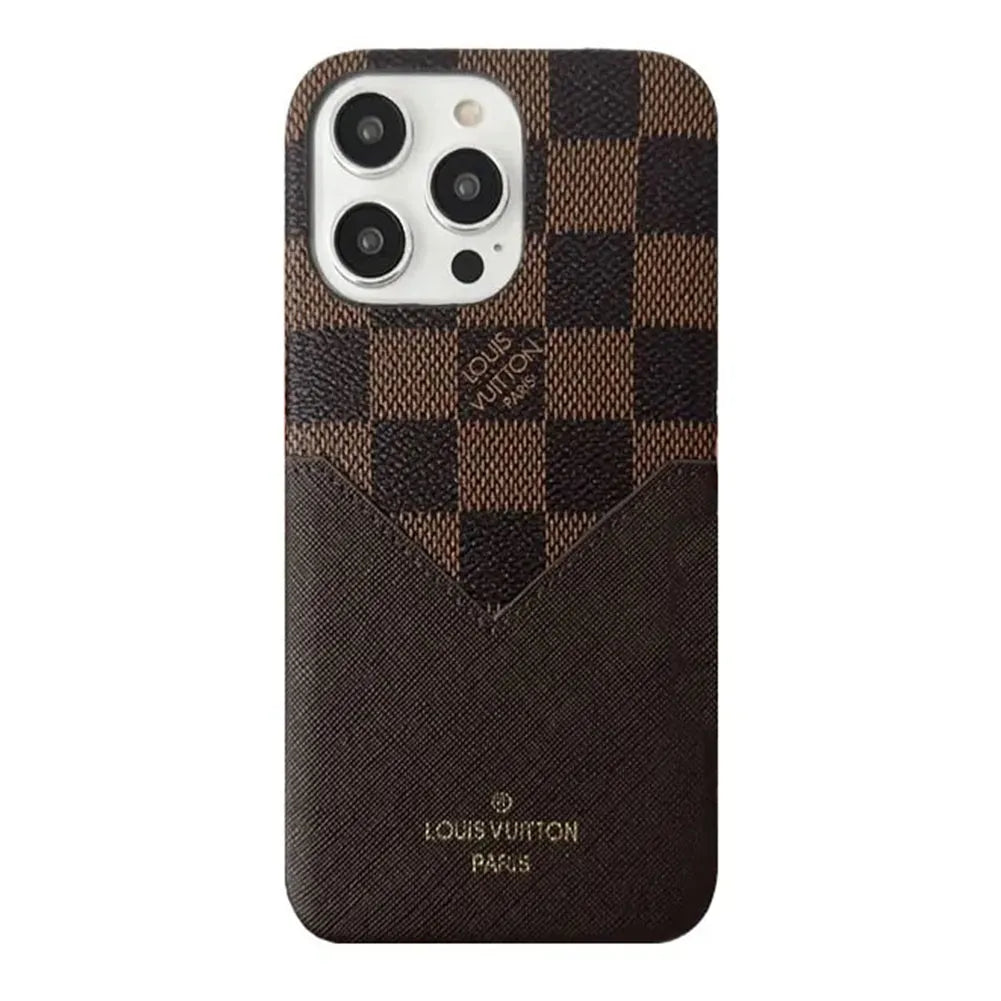 Monogram V Leather iPhone Wallet Case