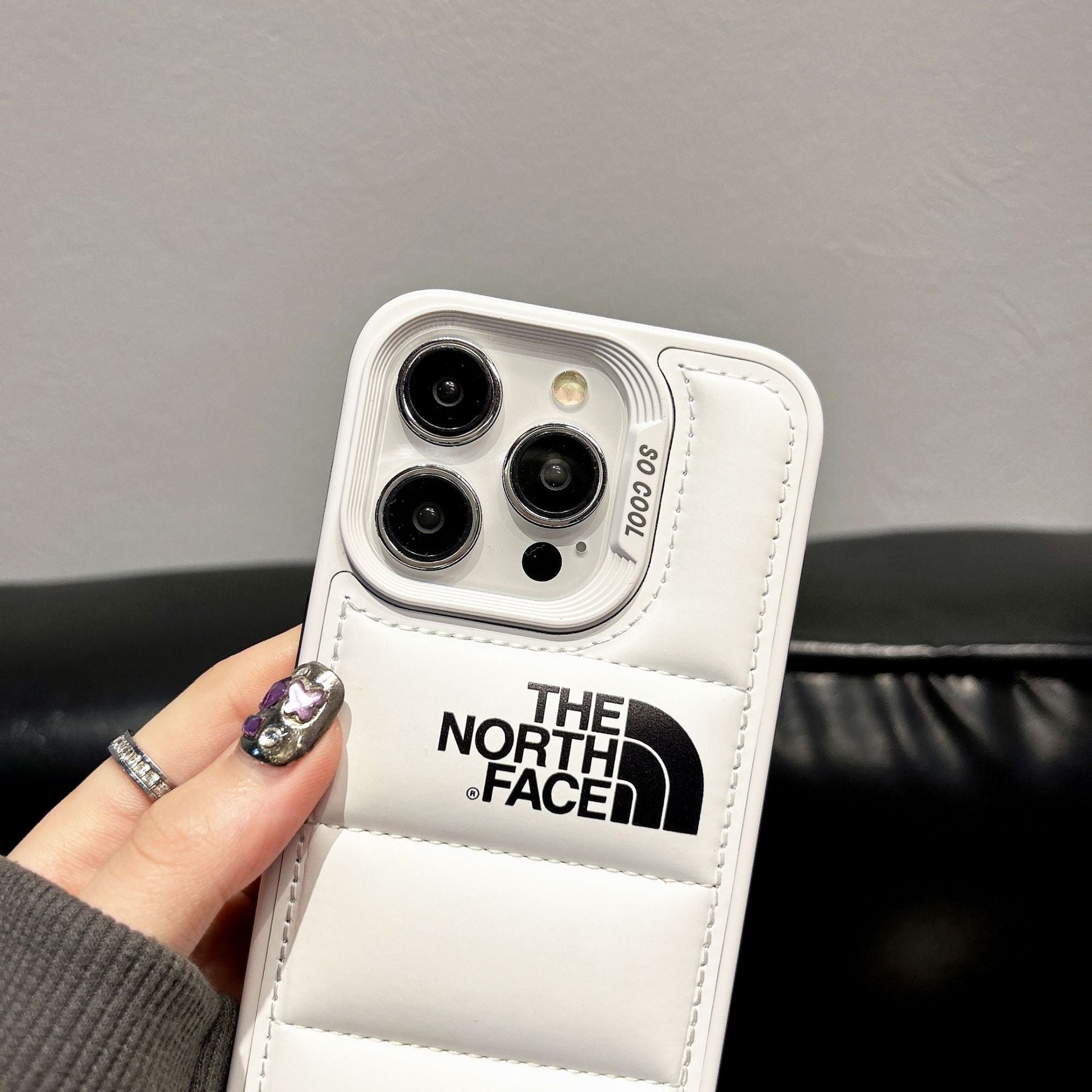 The North Face Down Jacket iPhone Case Color-blocked frame