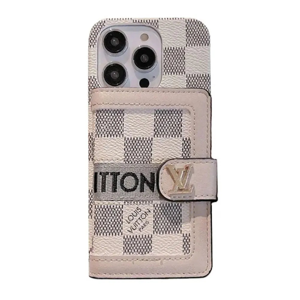 VL Classic Leather iPhone Wallet Case With Crossbody Strap