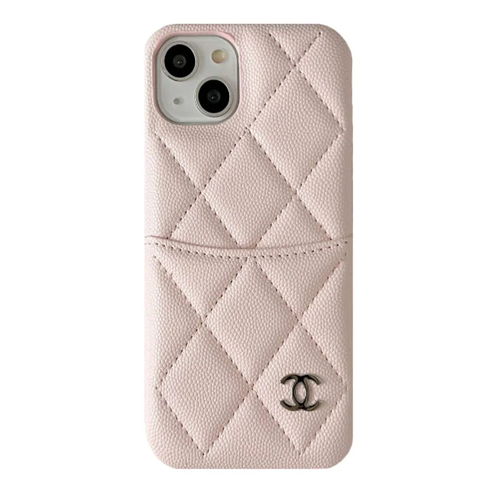 CC Leather luxury iPhone Wallet Case