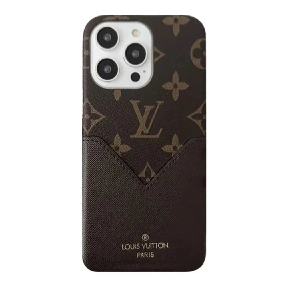 VL Monogram Leather iPhone Wallet Case