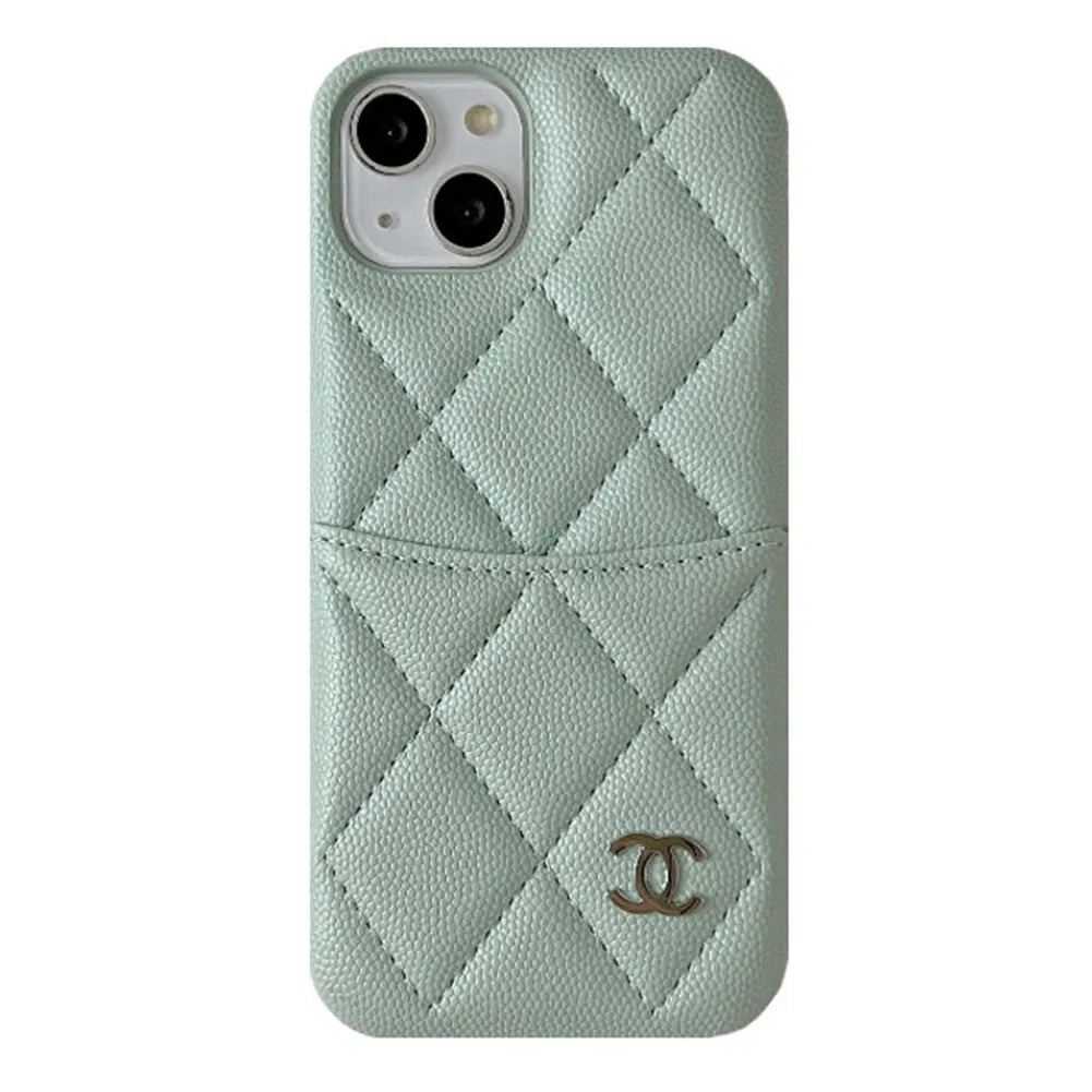 CC Leather luxury iPhone Wallet Case