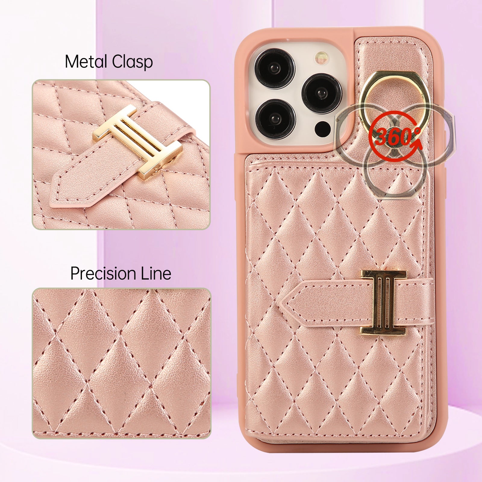 Wallet Leather Iphone Case - With Card Holder Crossbody Straps