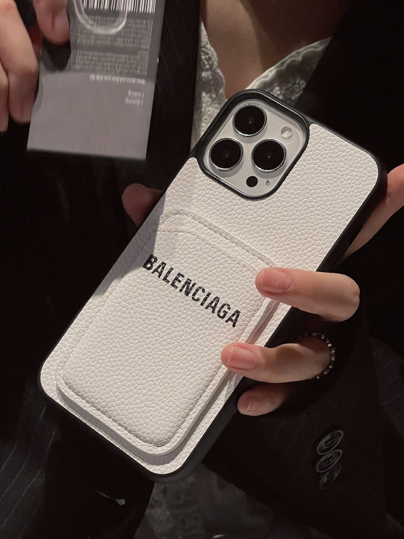 Balenciaga Leather iPhone Wallet Case