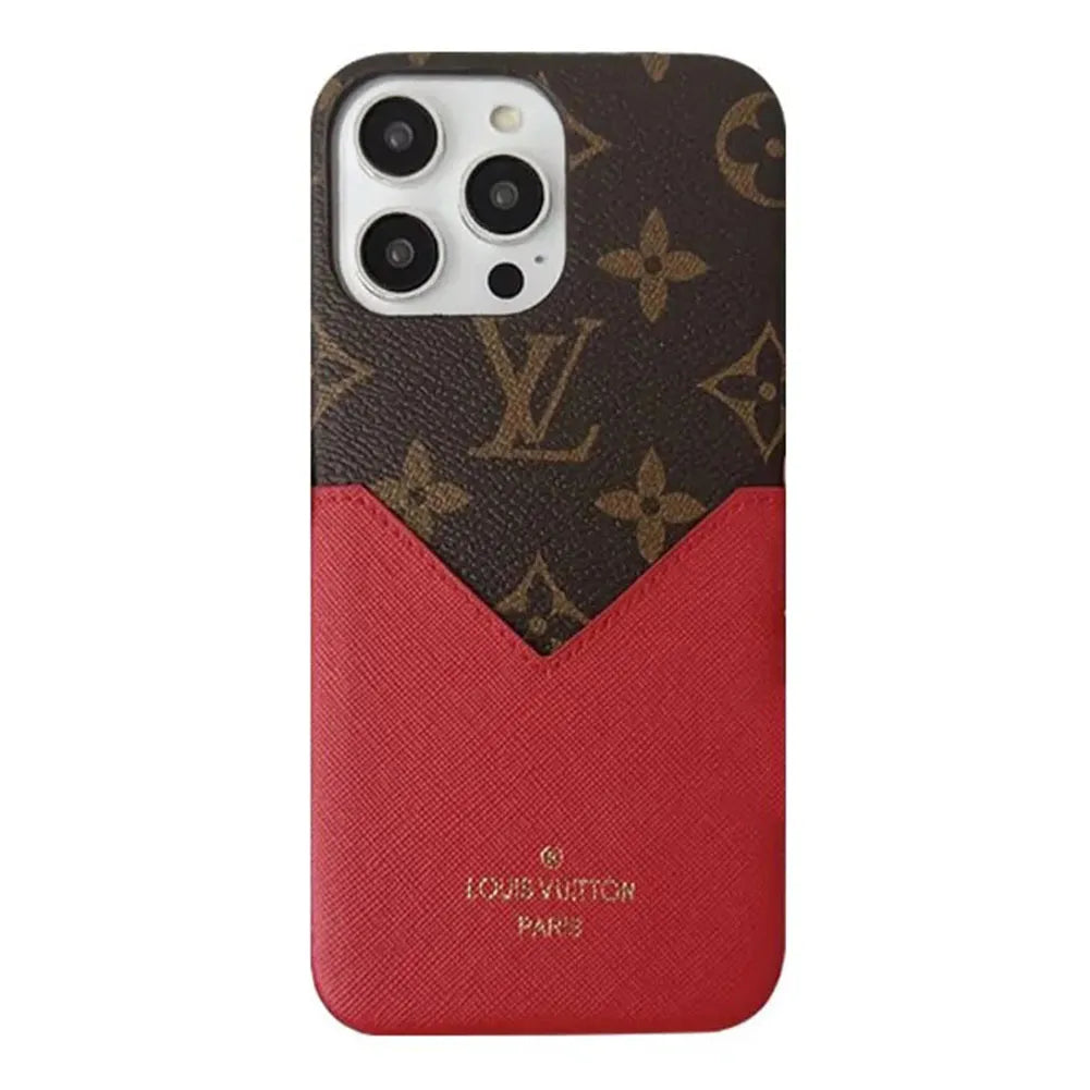 VL Monogram Leather iPhone Wallet Case