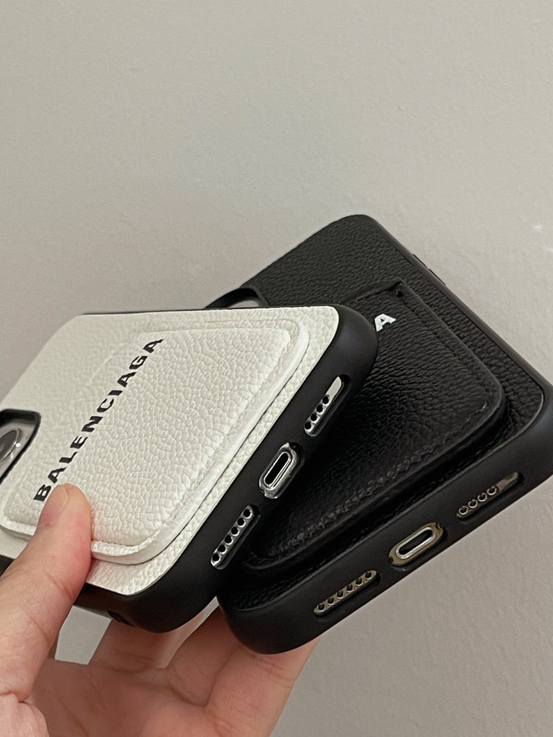 Balenciaga Leather iPhone Wallet Case