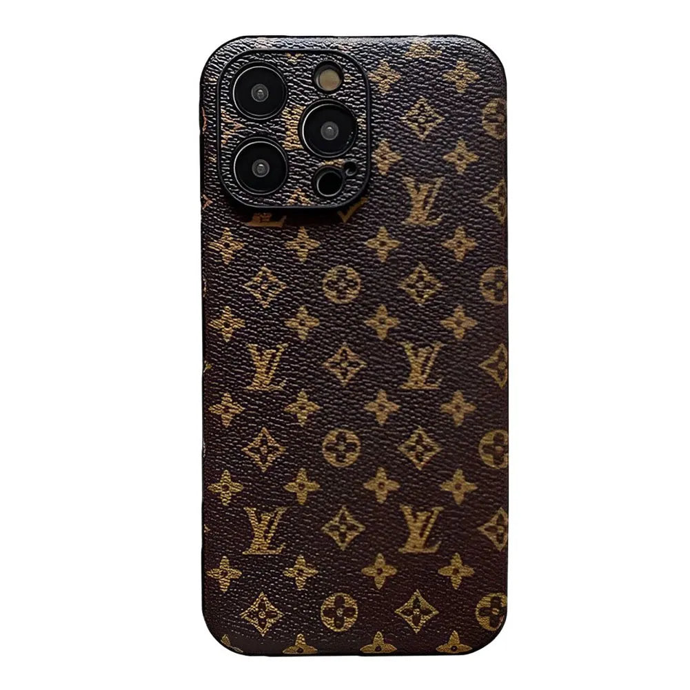 Monogram L Vintage Leather iPhone Case