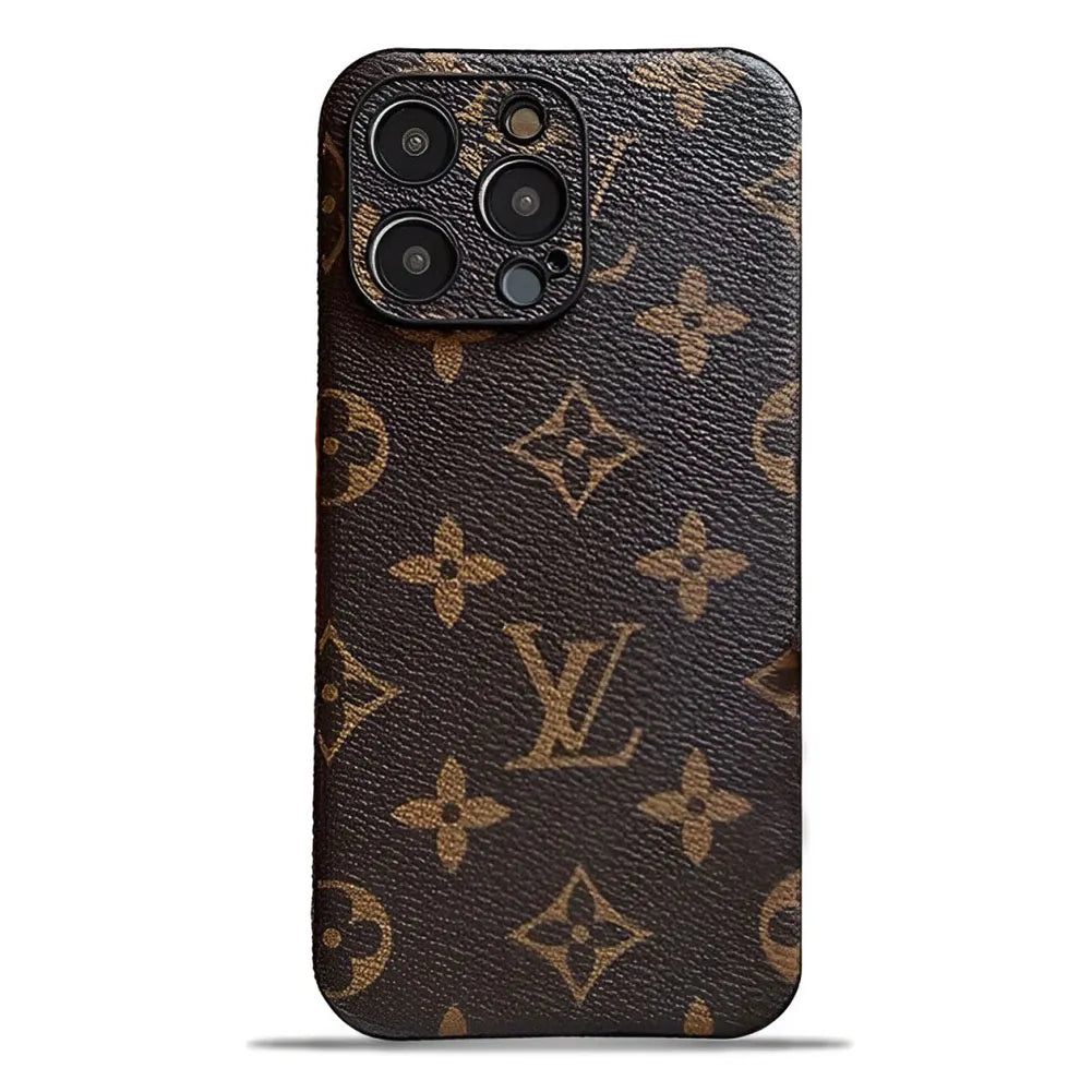 Monogram L Vintage Leather iPhone Case