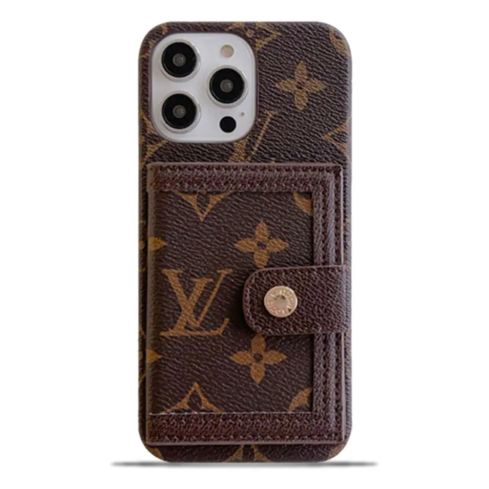 Monogram V Leather iPhone Wallet Cases