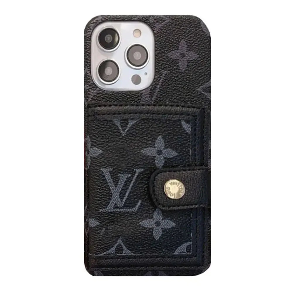 Monogram V Leather iPhone Wallet Cases