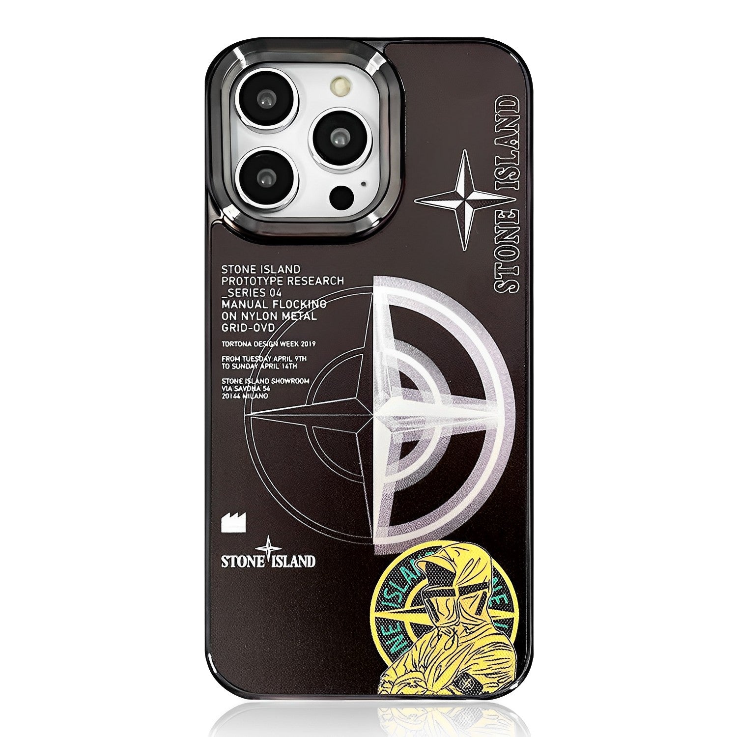 Stone Island Retro iPhone Case Carbon Fiber Frame