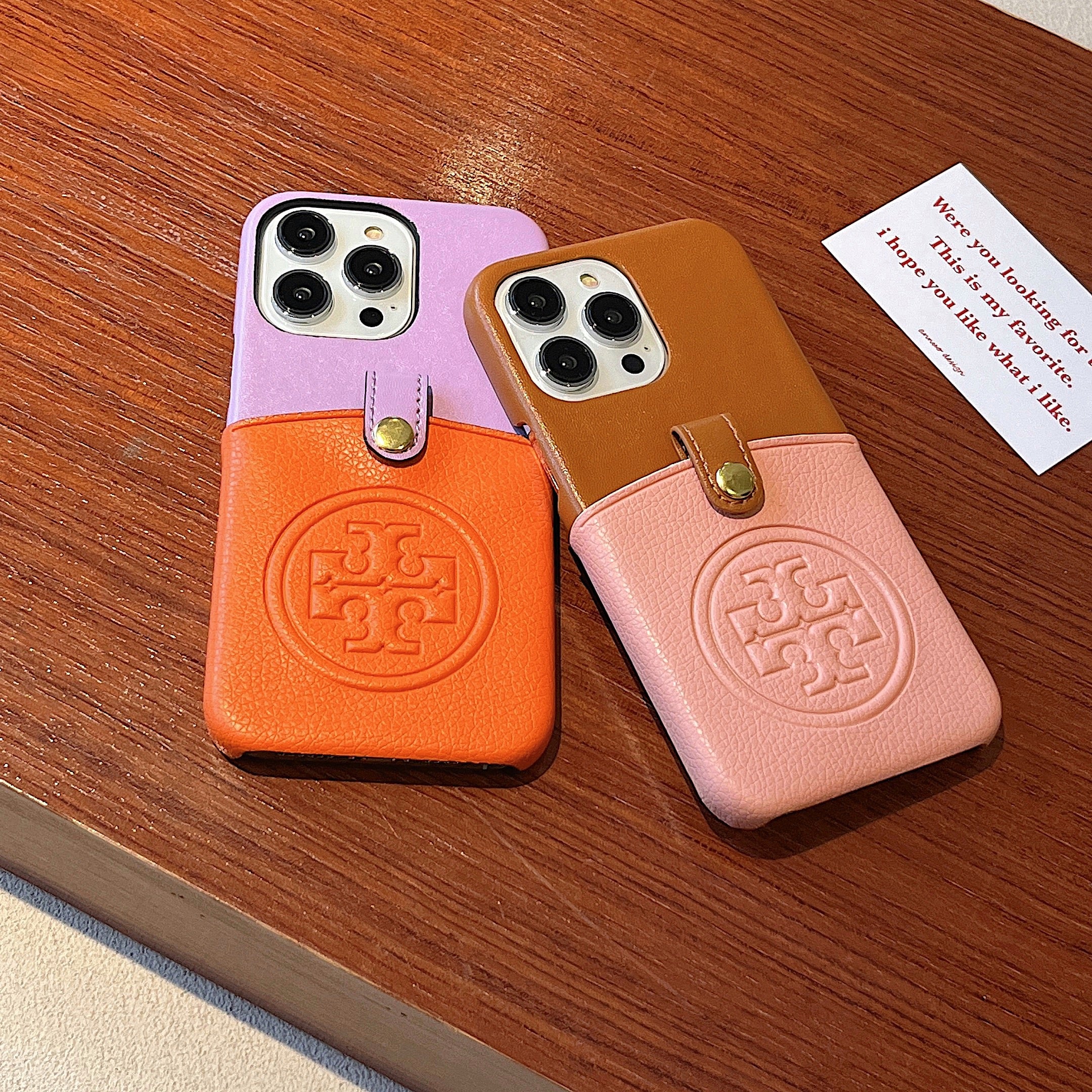 Tory Burch Luxurious Leather iPhone Wallet Case