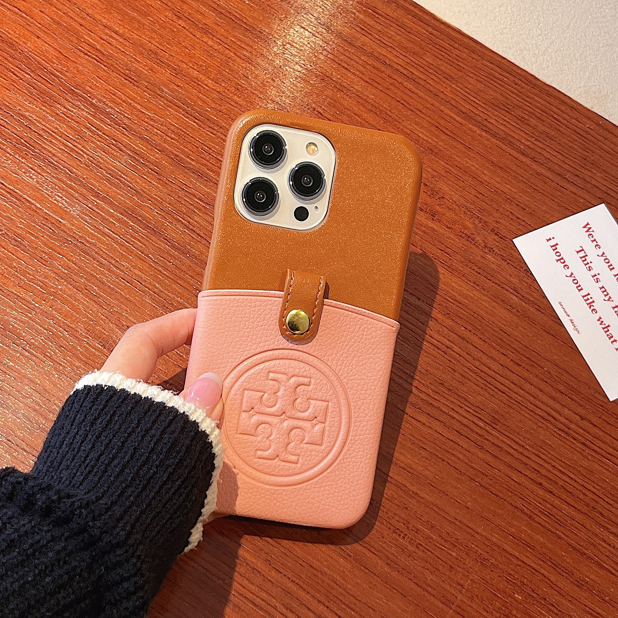 Tory Burch Luxurious Leather iPhone Wallet Case