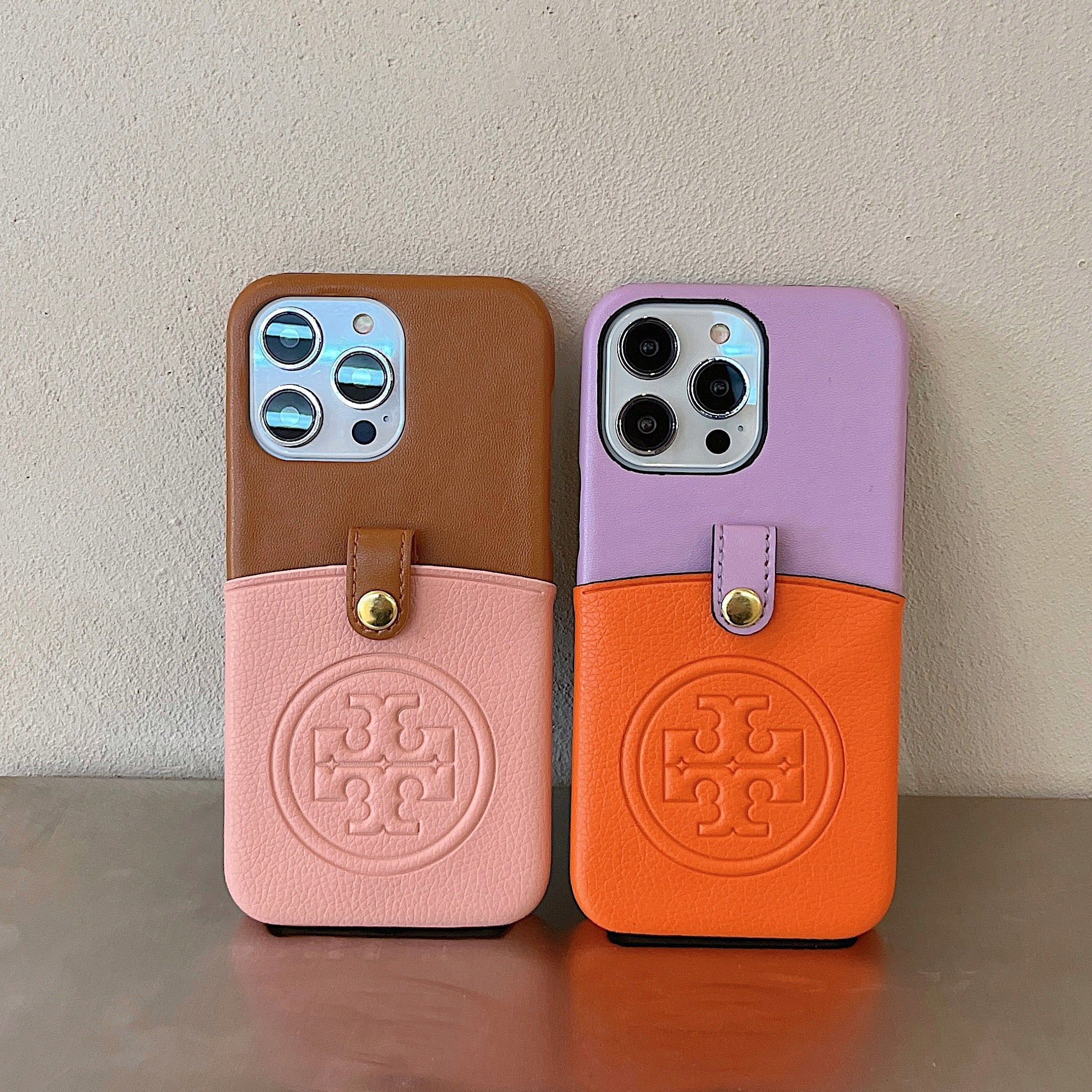 Tory Burch Luxurious Leather iPhone Wallet Case