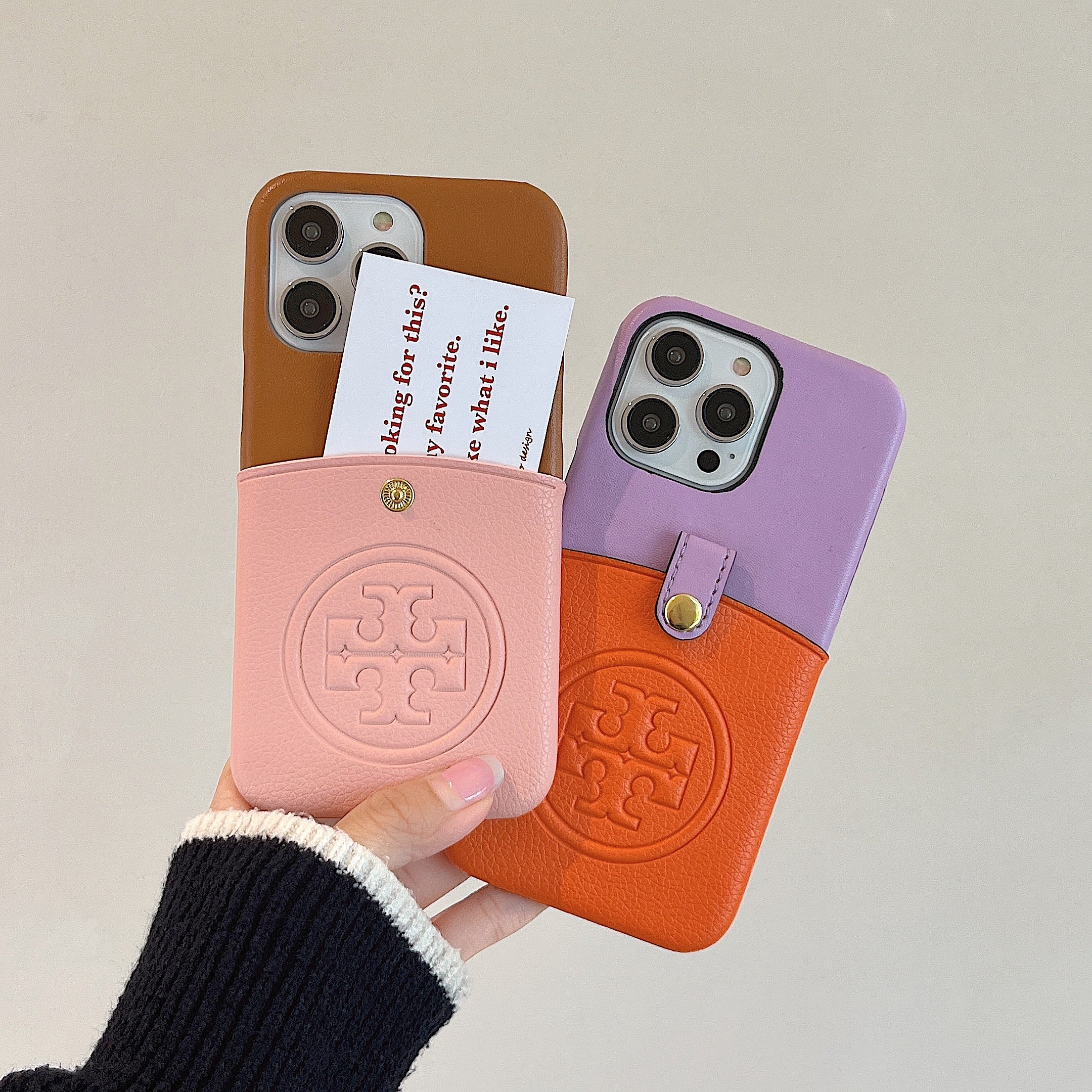 Tory Burch Luxurious Leather iPhone Wallet Case