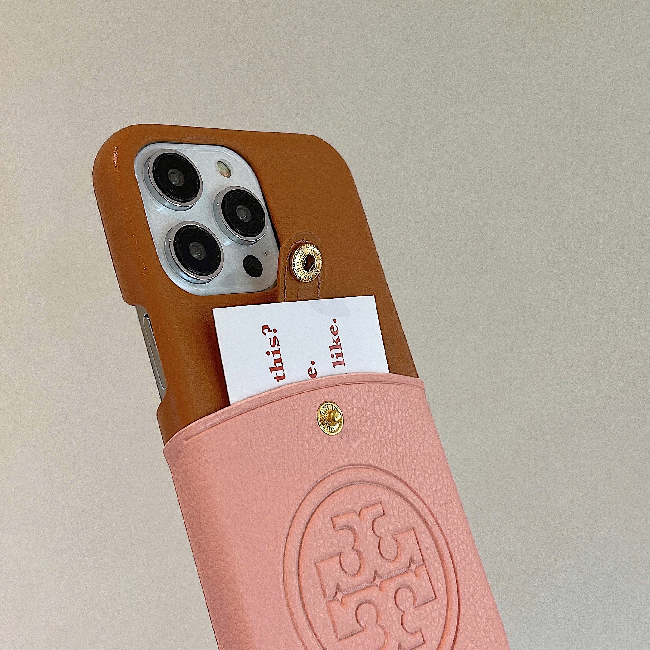 Tory Burch Luxurious Leather iPhone Wallet Case