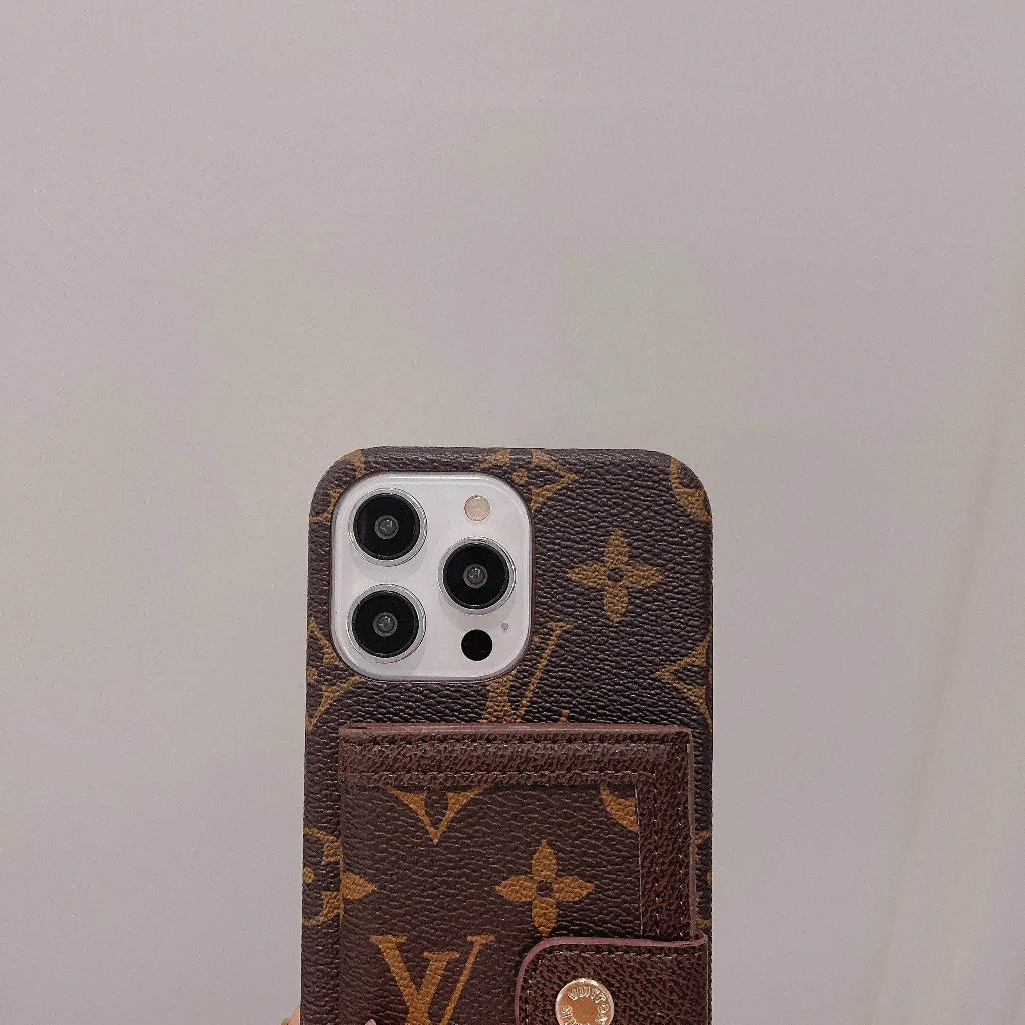 VL Monogram Leather iPhone Wallet Cases