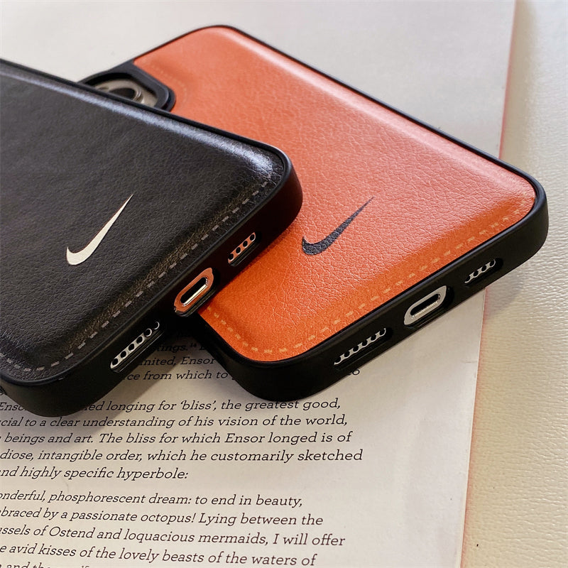 NIKE Leather Simple iPhone Case