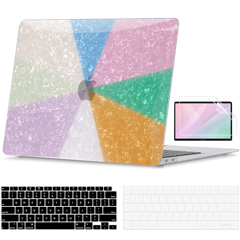 Colorful Glitter Pearl Shell Macbook Case