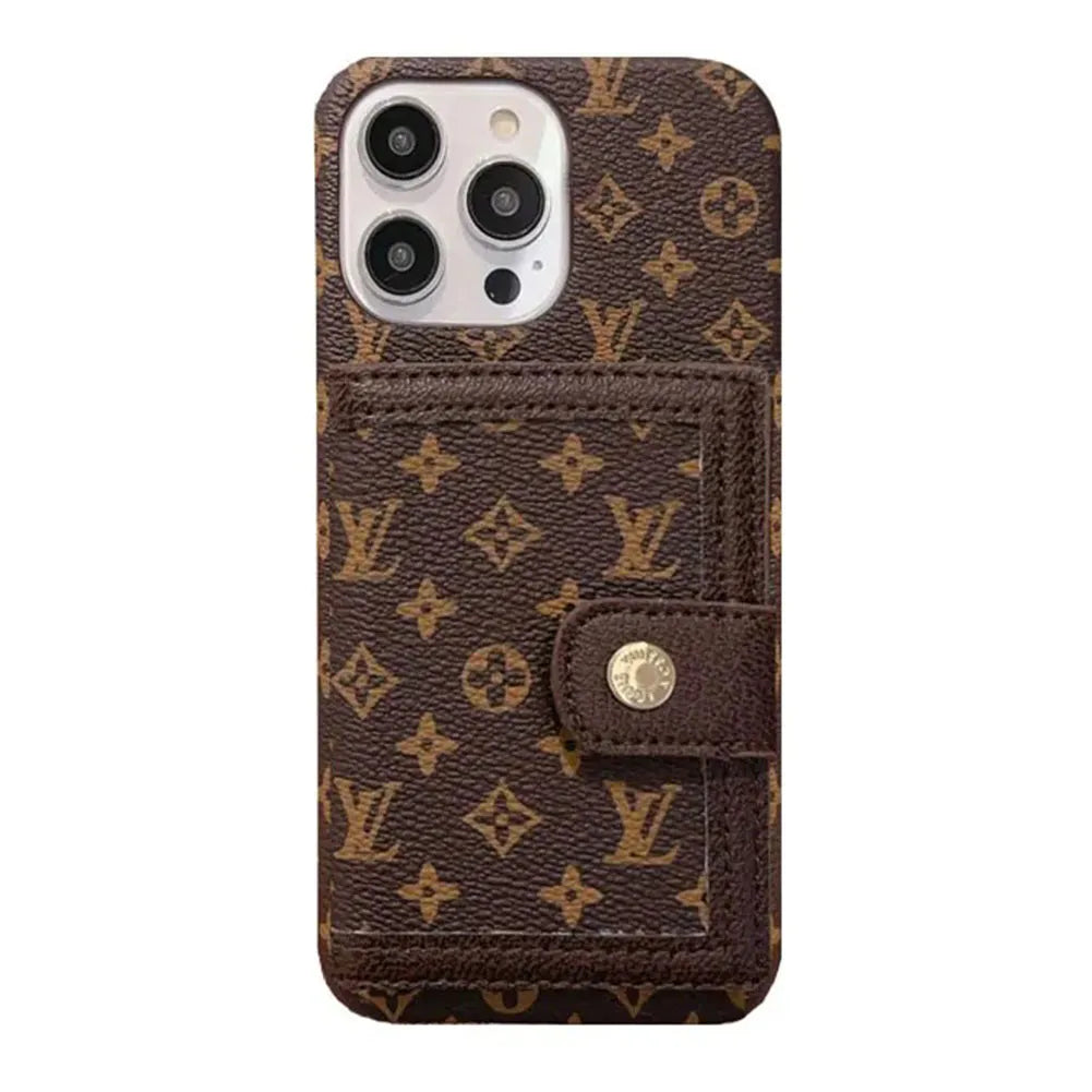 Monogram V Leather iPhone Wallet Cases