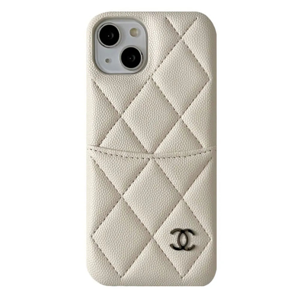 CC Leather luxury iPhone Wallet Case