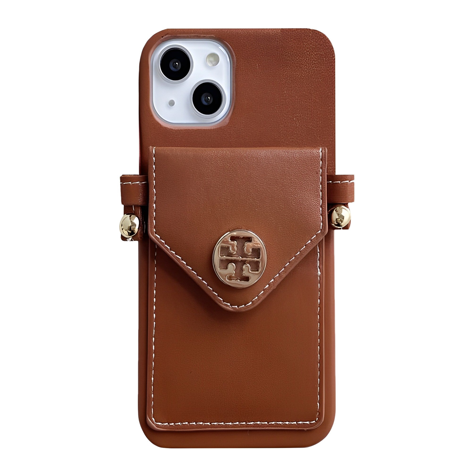 Tory Burch Leather iPhone Wallet Case With Crossbody Strap