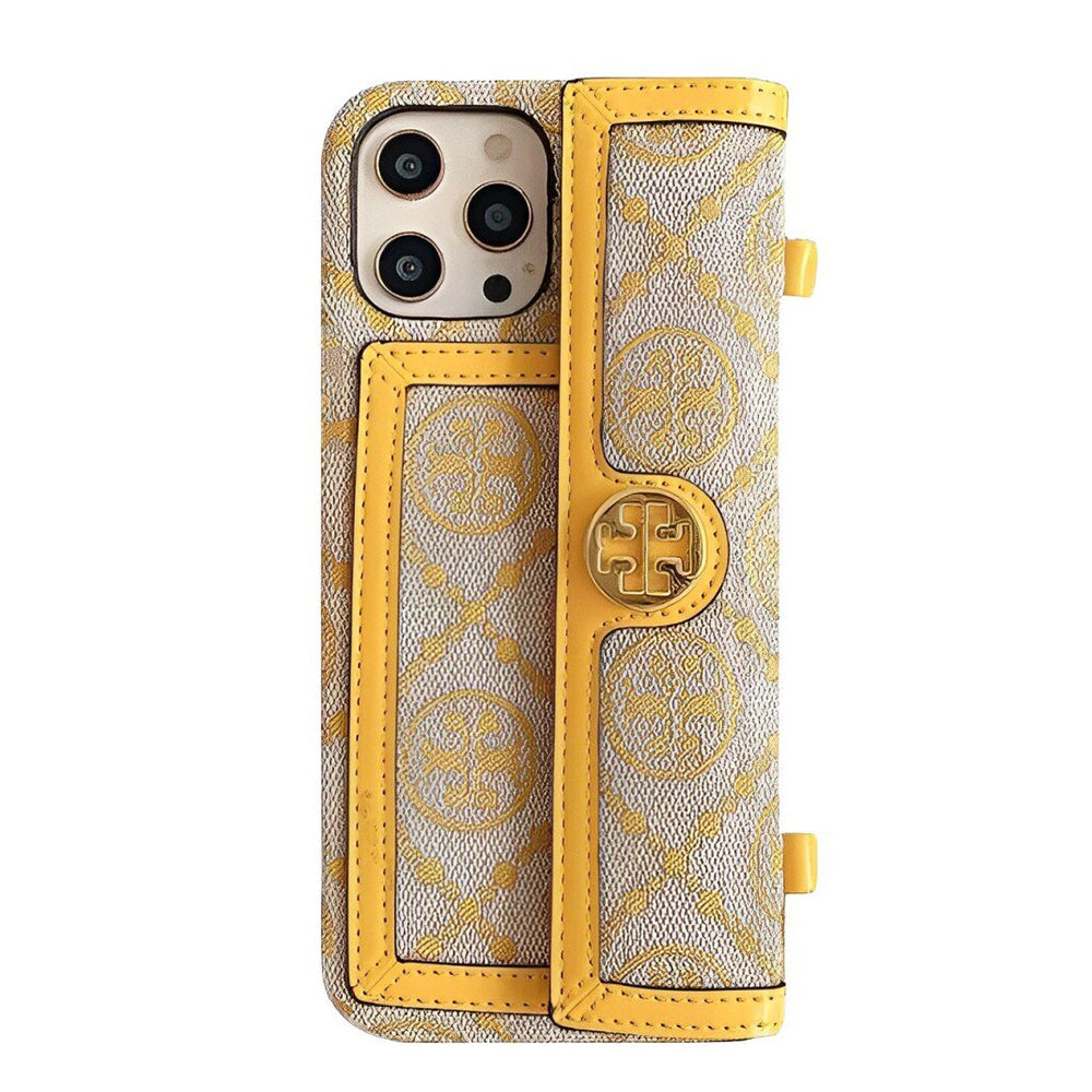 Tory Burch Retro Fabric iPhone Wallet Case With Crossbody Strap