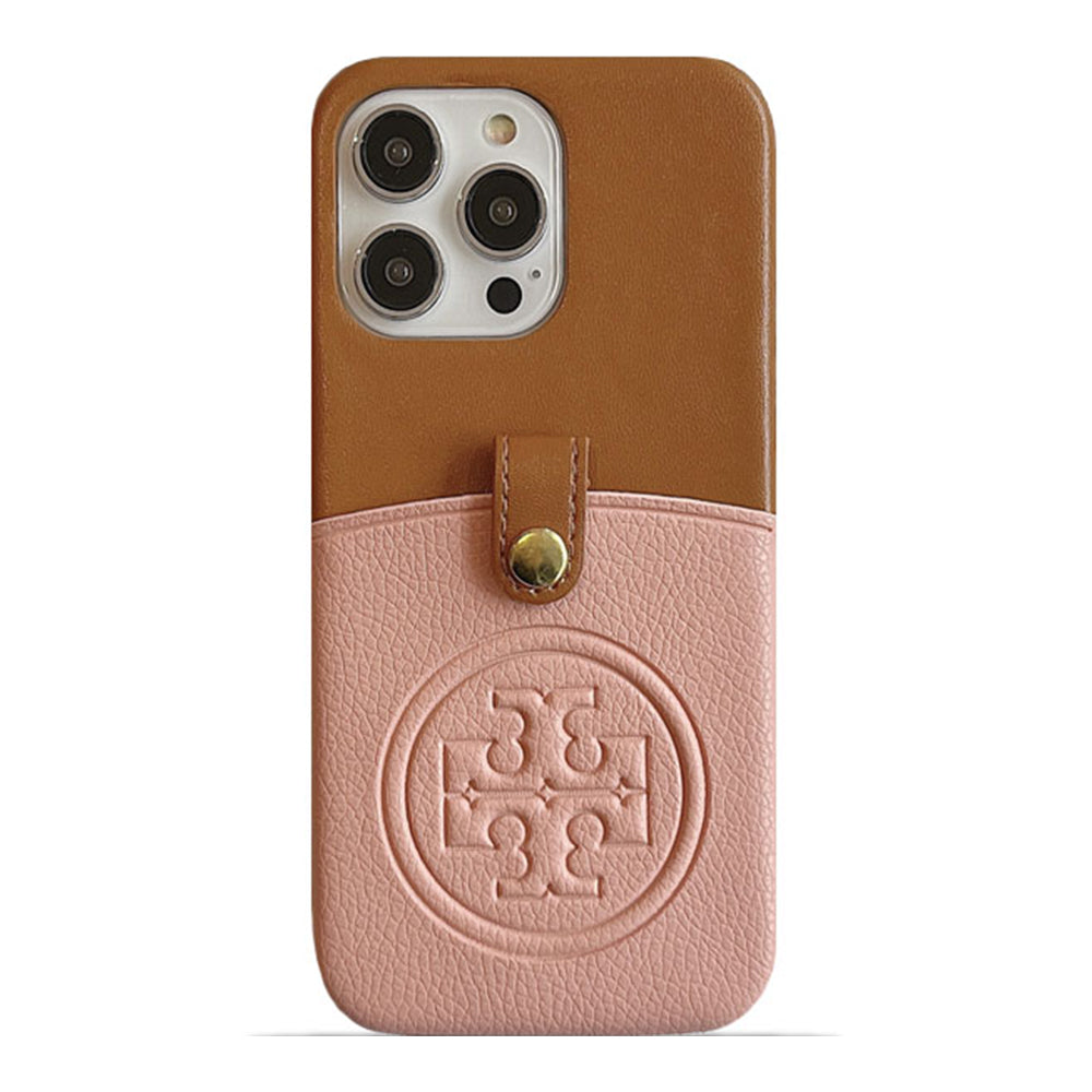 Tory Burch Luxurious Leather iPhone Wallet Case